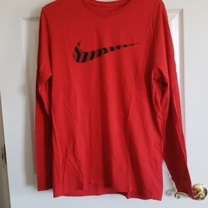 Nike long sleeve red shirt mens